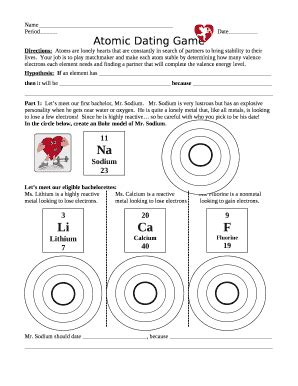 atomic dating game answer key pdf